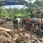 Bakti TNI untuk Rakyat, Pembangunan Jembatan Modular di Gunungsitoli Masuki Tahap Pengecoran Abutmen