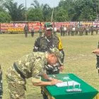 Kasdam XIX/TT Pimpin Penutupan TMMD Ke-129 di Desa Pangkalan Terap Teluk Meranti