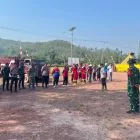 Siaga Darurat Karhutla, Pos Kotis Satgas Yonarmed 13/Nanggala Bersama Polsek, Kecamatan, dan Perusahaan Sawit Gelar Apel Gabungan di Badau