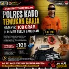 Digerebek Tengah Malam, Polres Karo Temukan Ganja Hampir 108 Gram di Rumah Buruh Bangunan