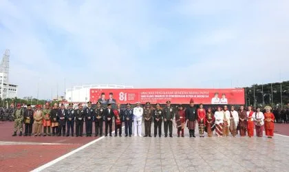 Kapolda Sumut Hadiri Upacara HUT ke-81 RI di Lapangan Astaka
